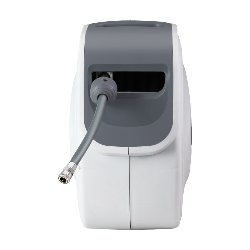 20m Automatic Wall-Mounted Air Hose Reel with 180° Swivel and Self-Layering Mechanism