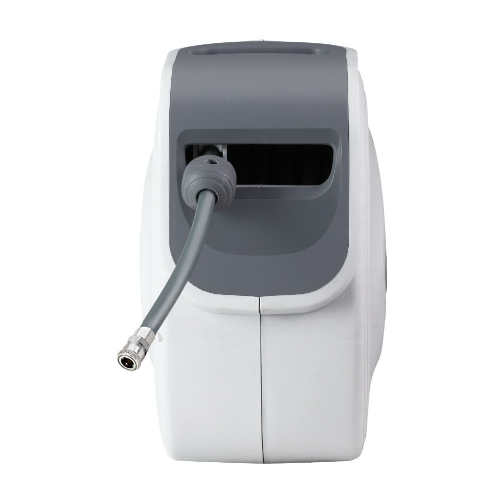 20m Automatic Wall-Mounted Air Hose Reel with 180° Swivel and Self-Layering Mechanism