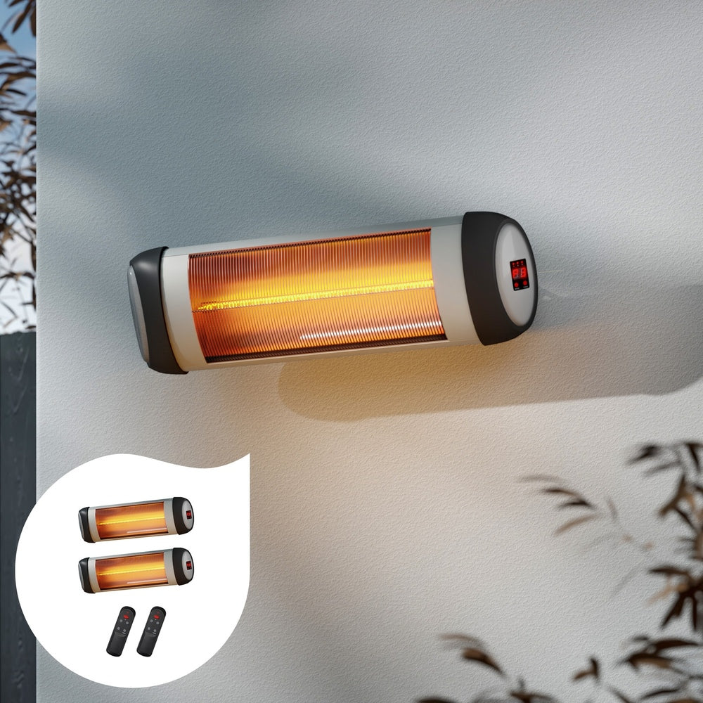 Vevare Electric Infrared Radiant Heater 2x1500W Remote