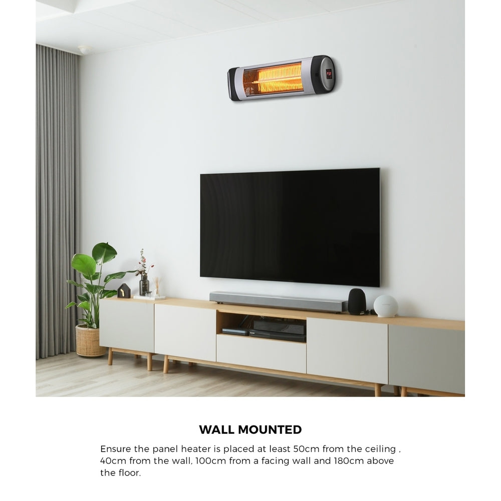 Vevare Electric Infrared Radiant Heater 2x1500W Remote