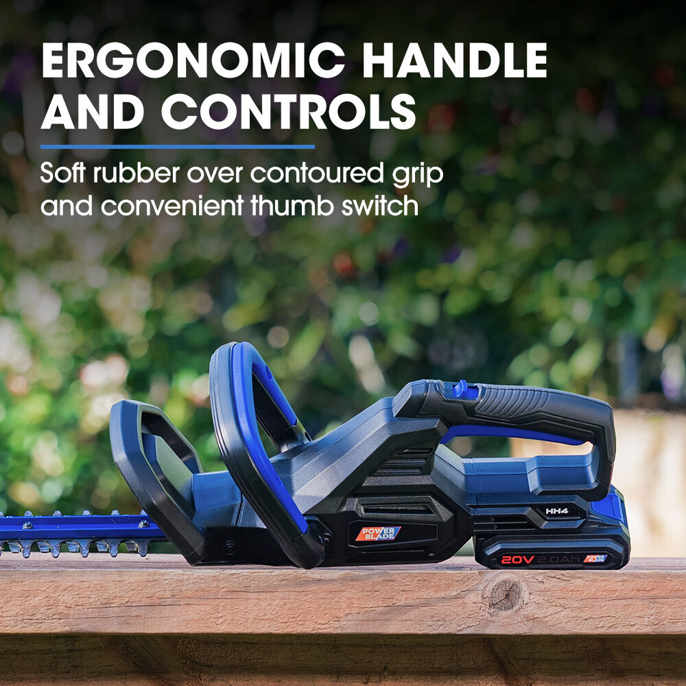 POWERBLADE HH4 20V Cordless Electric Hedge Trimmer Kit, with Lithium Battery and Fast Charger