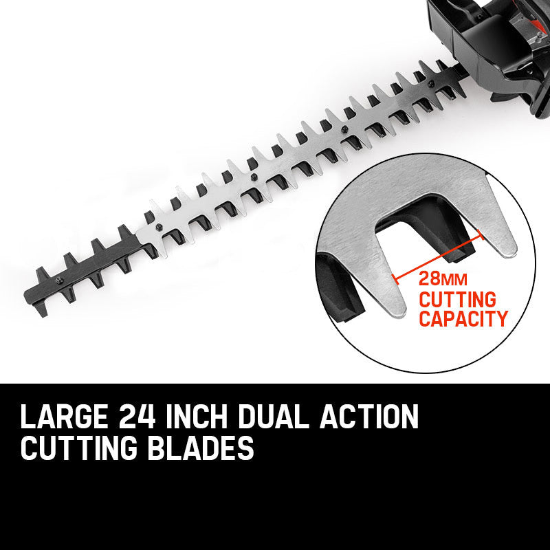 Baumr-AG 26CC Petrol Hedge Trimmer - 2-Stroke Clipper Saw Precision 24' Blade