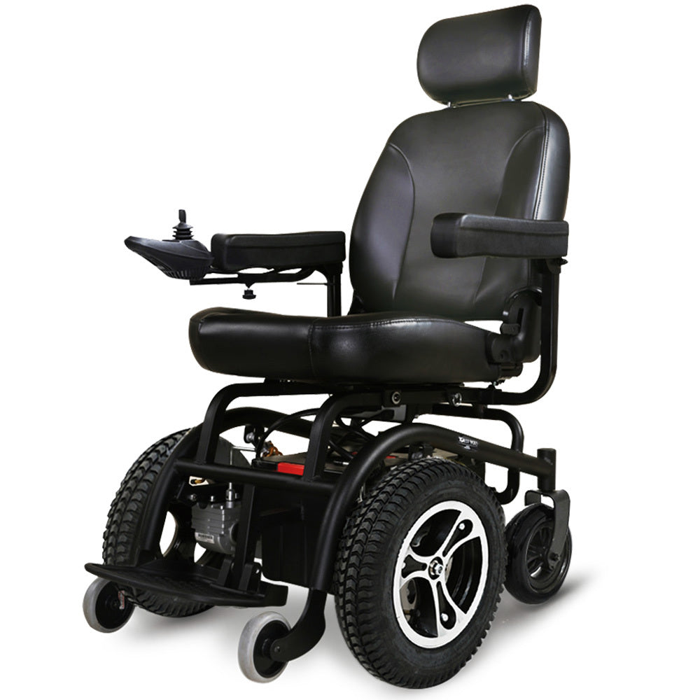EQUIPMED Front Wheel Drive Power Electric Wheelchair, Up to 35km Range, Ultra-Comfortable, Safe Stable Non-Slip Anti-Roll Back Power Assist Chair