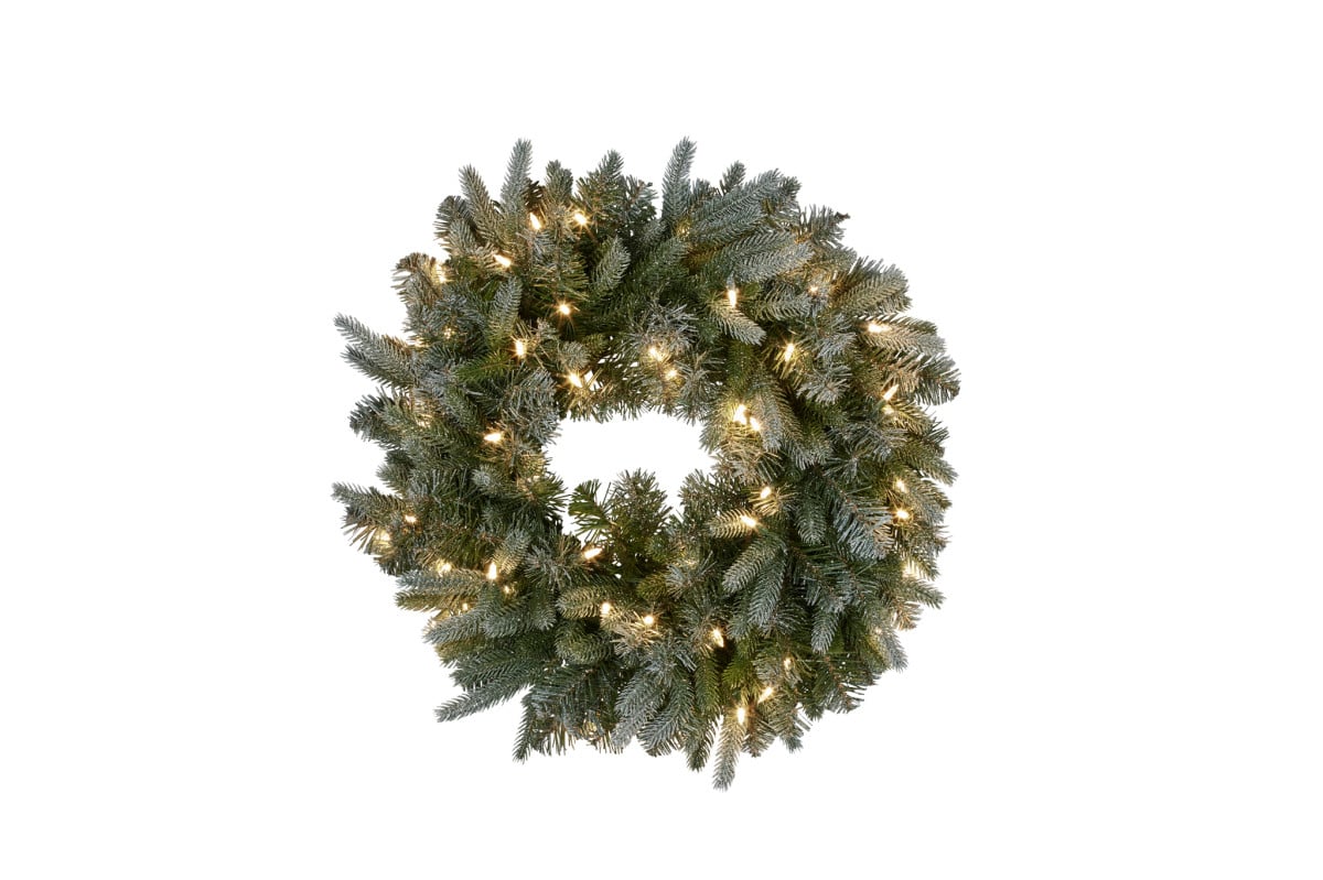 Christabelle 61cm Silver Fir Christmas Wreath with Lights