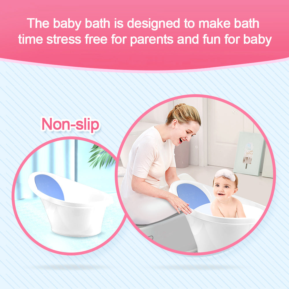 Blue Baby Bath With Backrest & Bum Bump Support-2006732771409661960