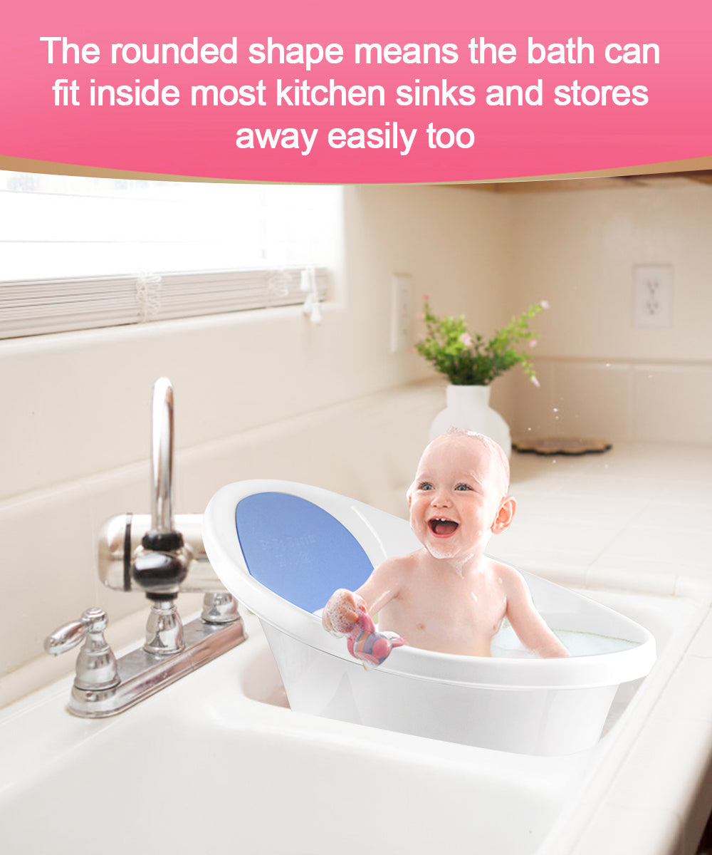 Blue Baby Bath With Backrest & Bum Bump Support-2006732771409661956