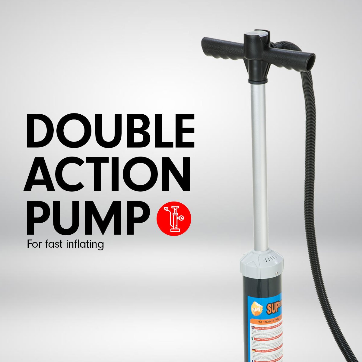 Kahuna Manual Hand SUP Pump for Air Tracks Inflatable Mattresses