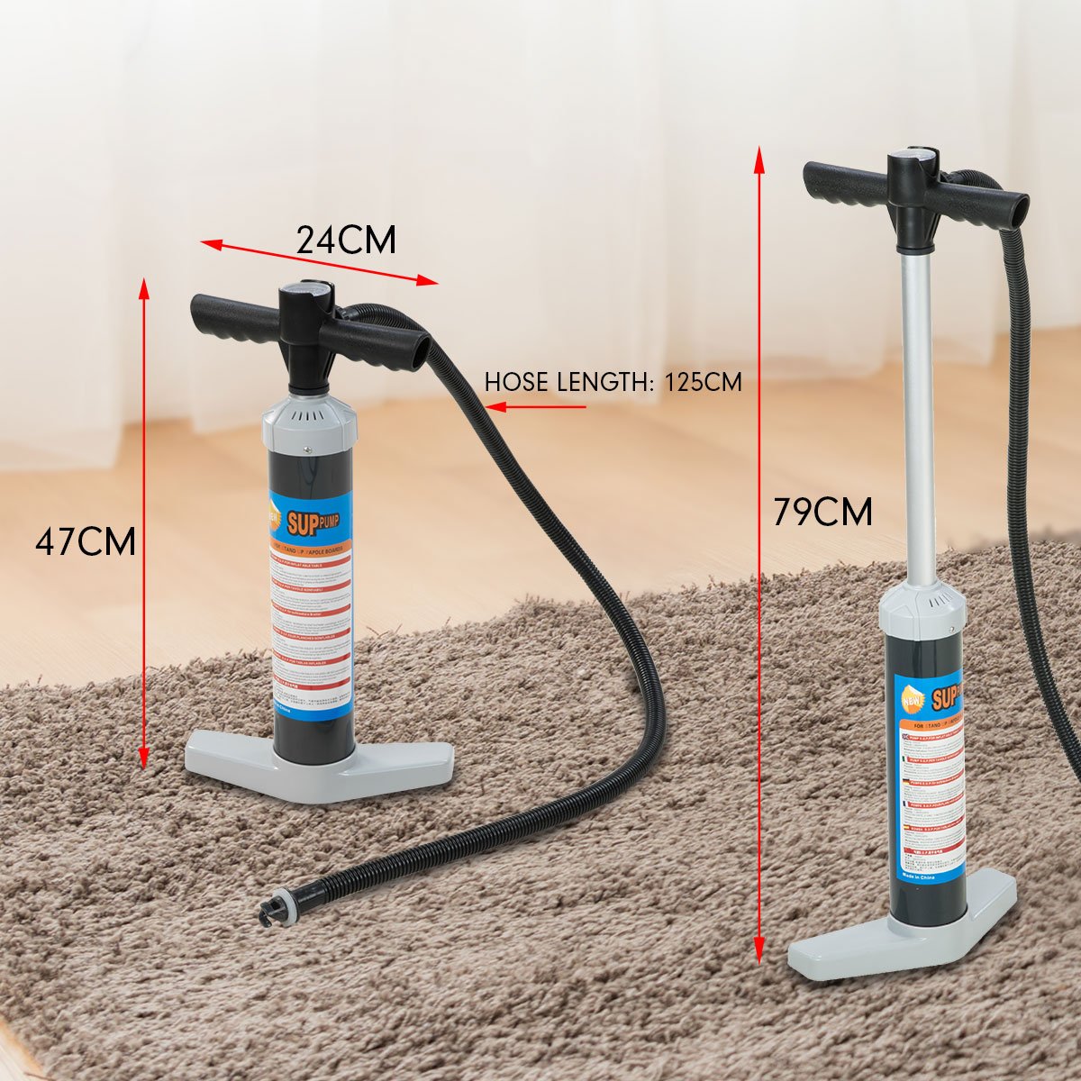 Kahuna Manual Hand SUP Pump for Air Tracks Inflatable Mattresses