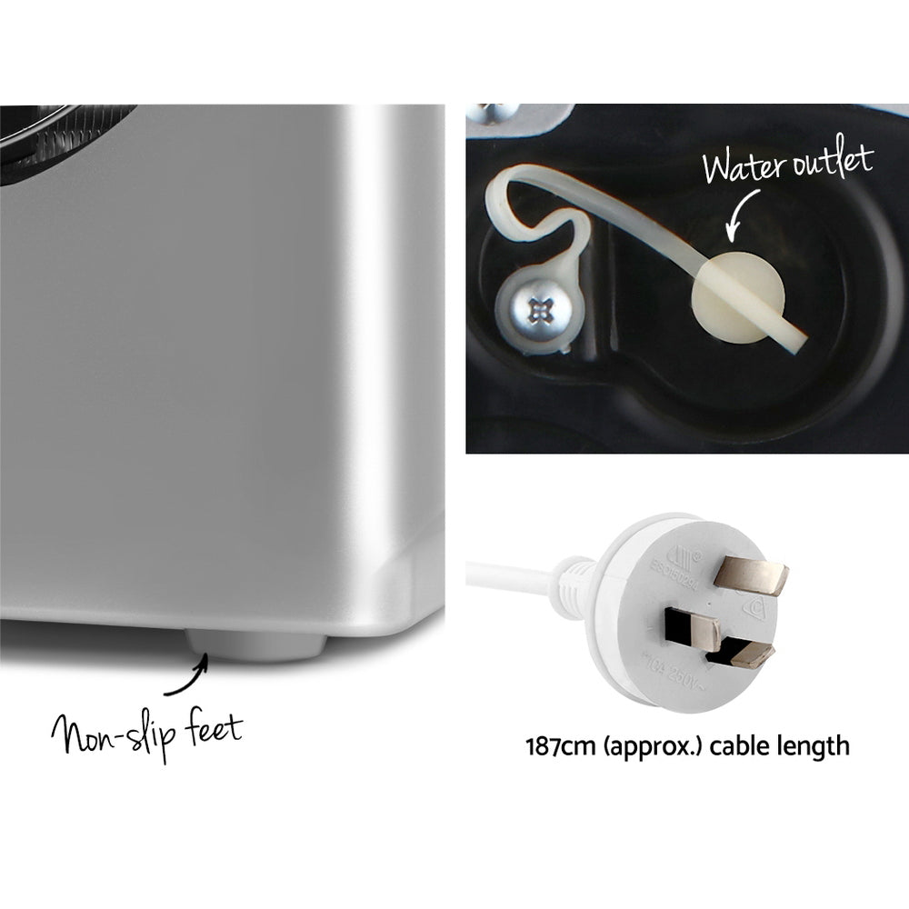 Devanti Silver Portable Ice Maker Machine