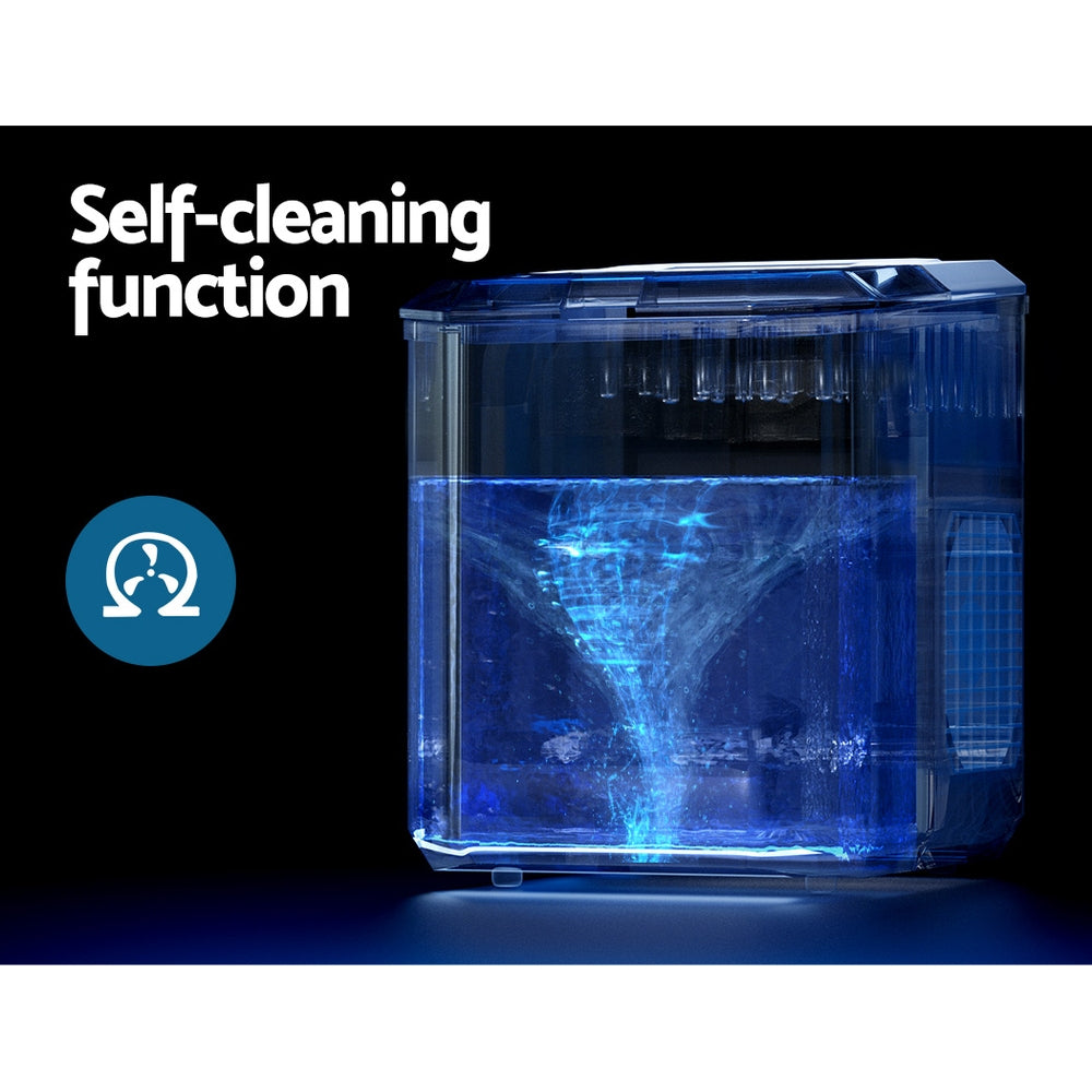 Devanti Portable Ice Maker - Black 12kg Daily Capacity with 2L Ice Cube Tray for Home Bar