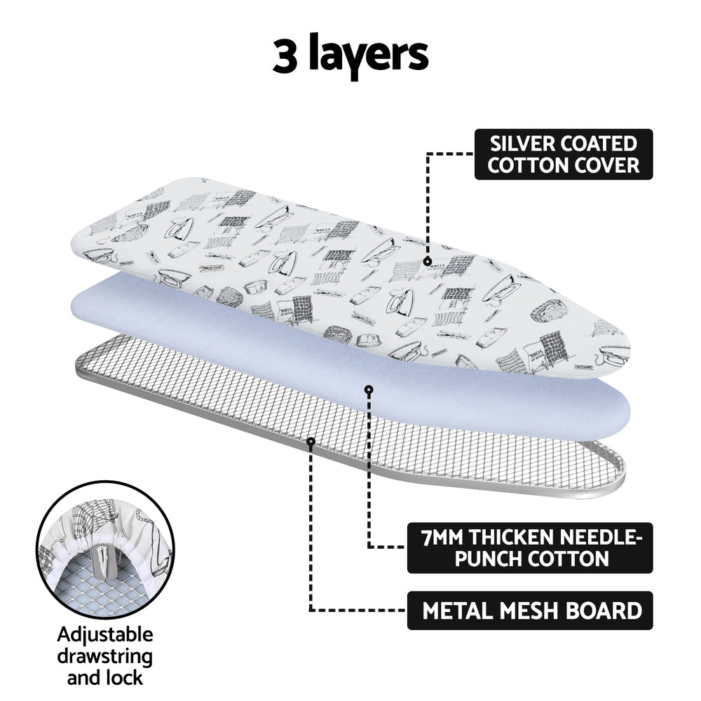 Wall-Mounted Foldable Ironing Board by Artiss in Elegant White