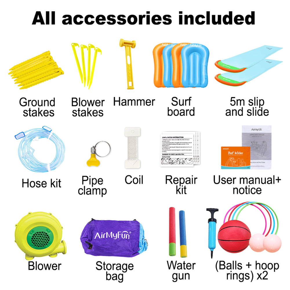 AirMyFun 12 Play Zones Inflatable Animal Theme Jumping Castle