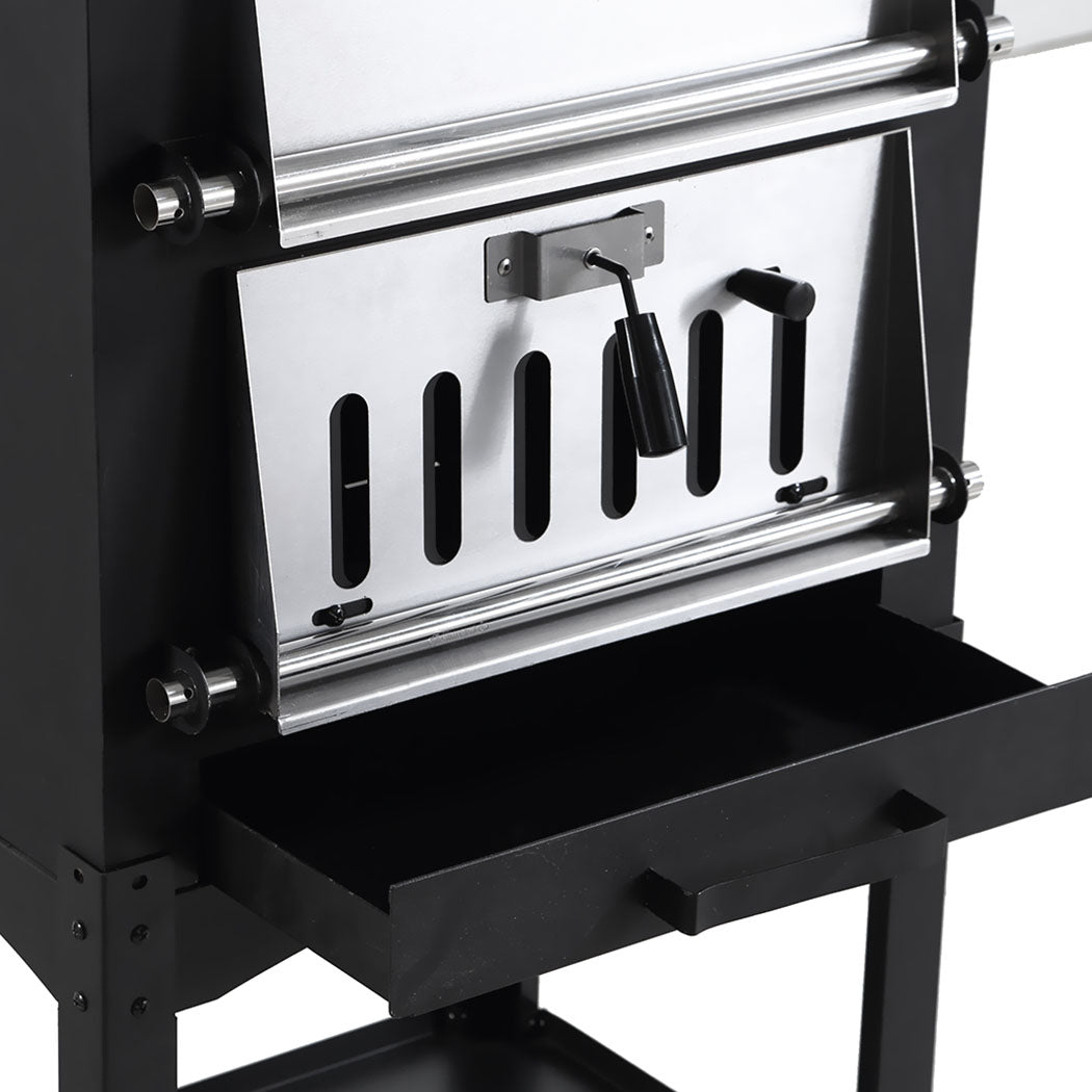 3in1 Pizza Oven Charcoal BBQ Grill Steel-2018816897616842755