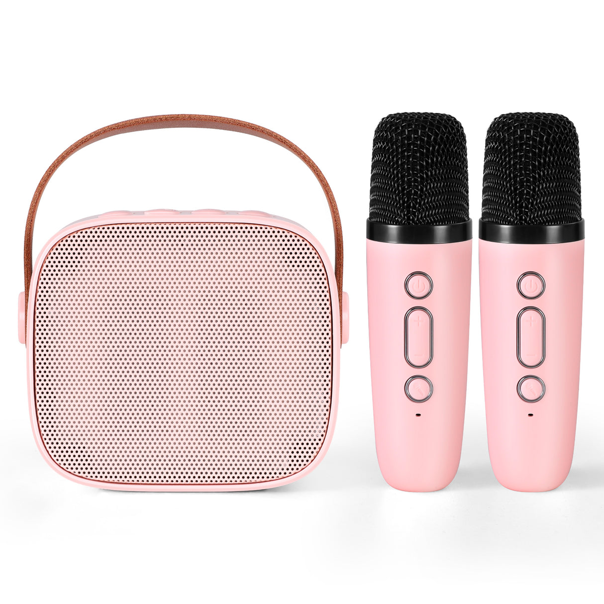 Alpha Mini Portable Karaoke Machine for Adults Kids with 2 Wireless Microphones