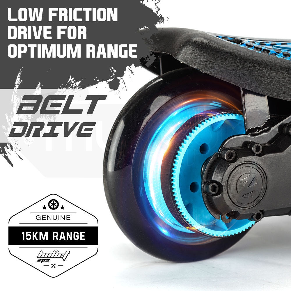 BULLET ZPS Kids Electric Scooter 140W Children Toy Battery Blue Boys Ride