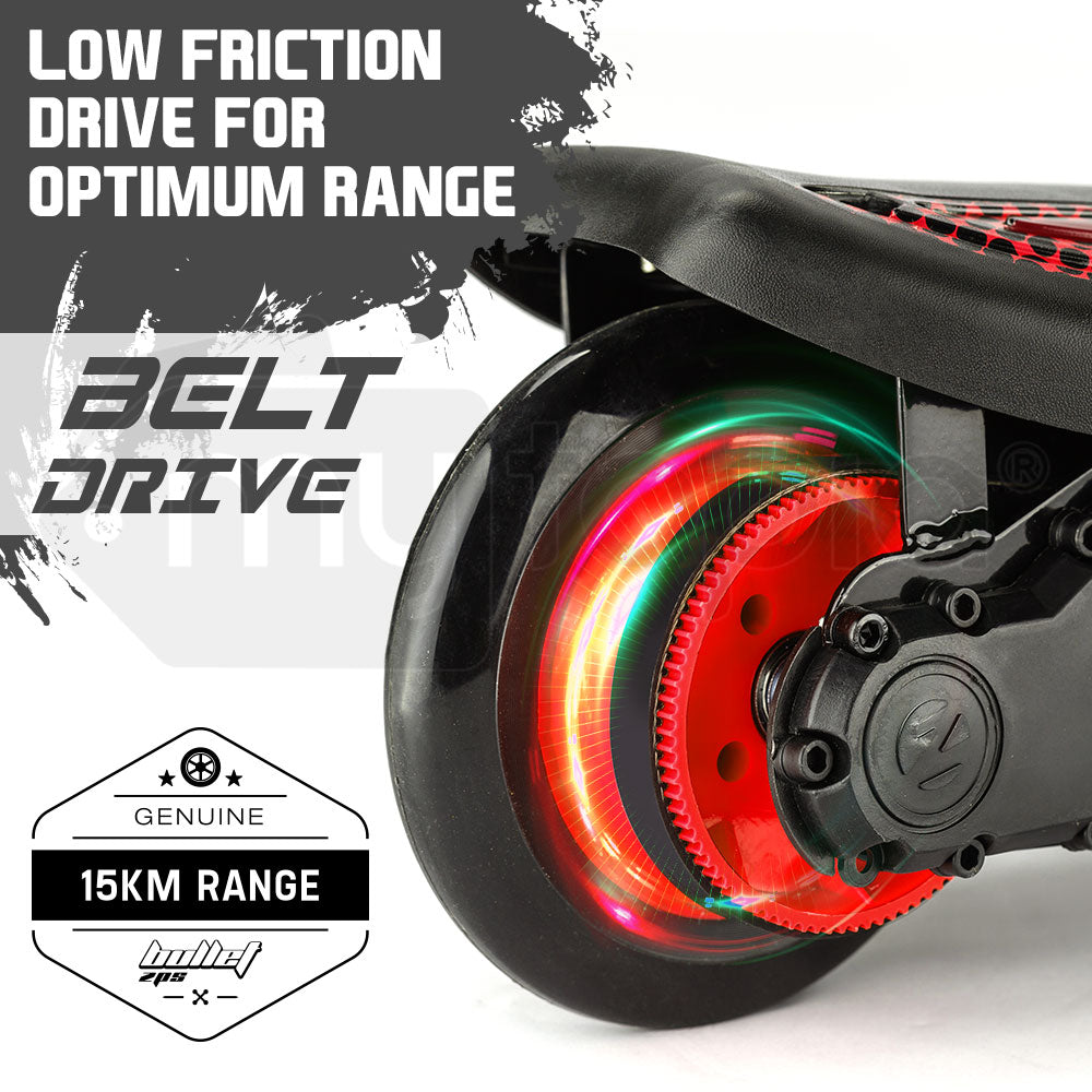 BULLET ZPS Kids Electric Scooter 140W Children Ride Toy Battery Boys Girls Red