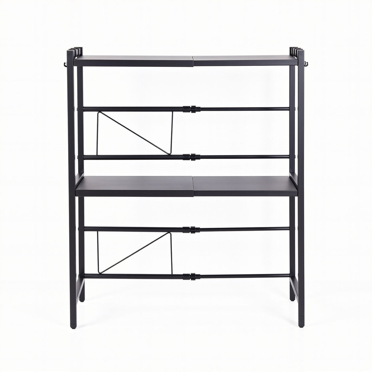 Artiss Kitchen Bakers Rack 40-60CMX78CM Metal Microwave Stand Black