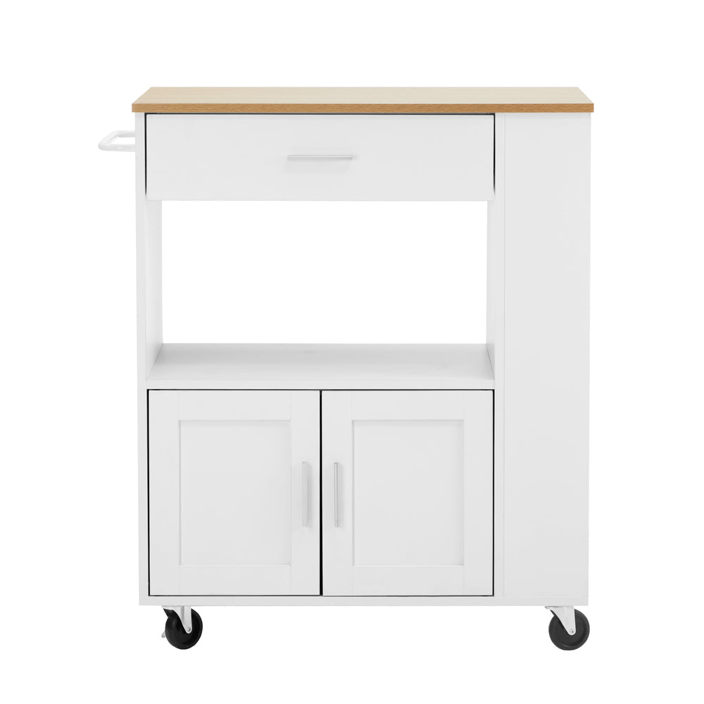 Oikiture Kitchen Island Trolley Rolling Serving Cart