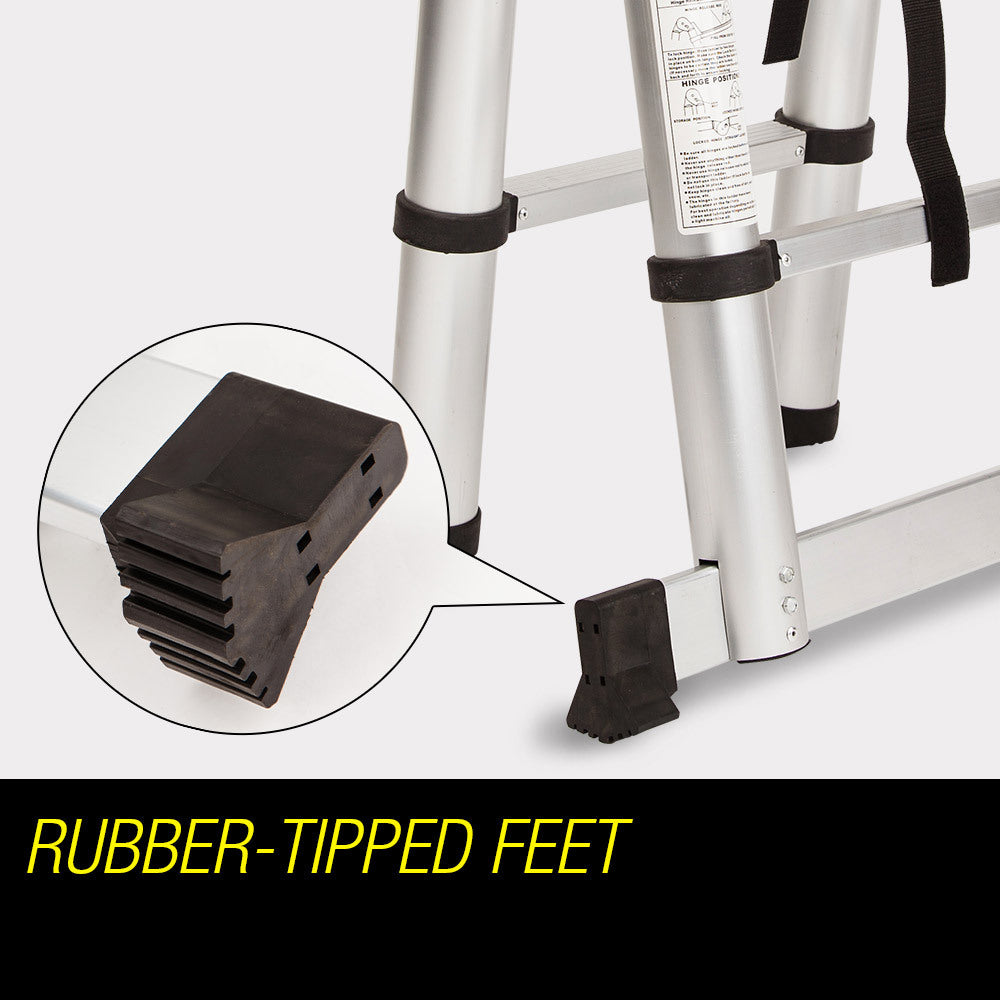 3.8m Multipurpose Telescopic Folding Ladder Aluminium Alloy Extension Steps AU