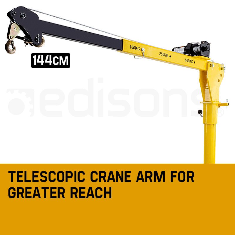 T-REX 12V 800kg 360 Degree Swivel Lifting Crane, for Ute Truck Workshop