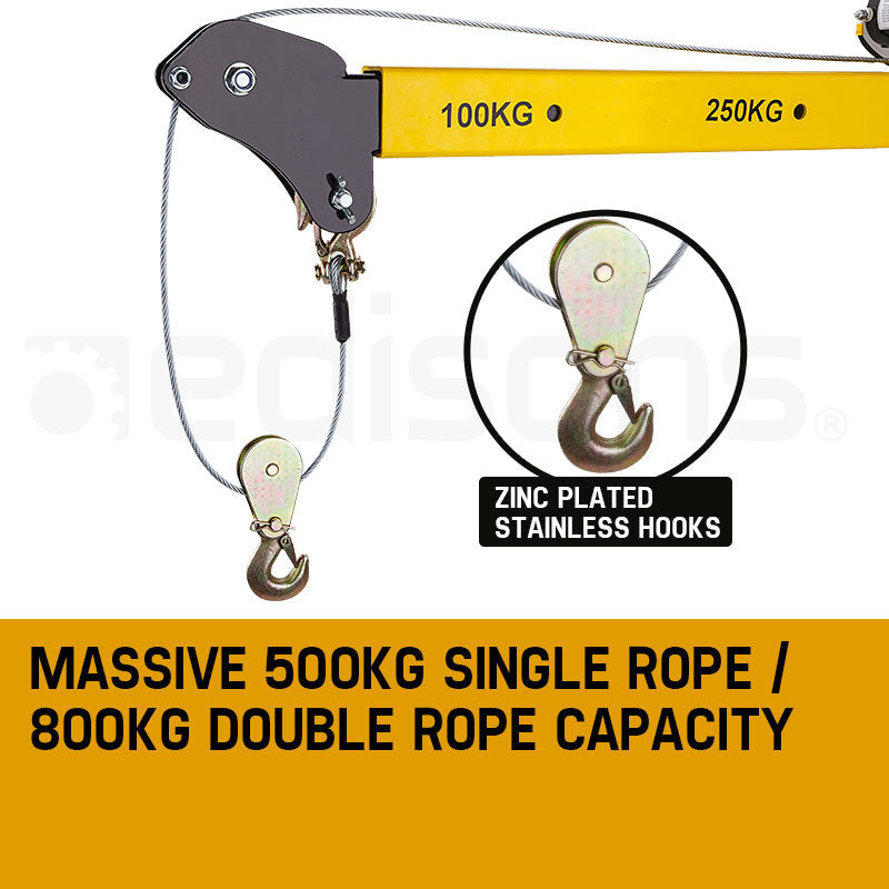 T-REX 12V 800kg 360 Degree Swivel Lifting Crane, for Ute Truck Workshop