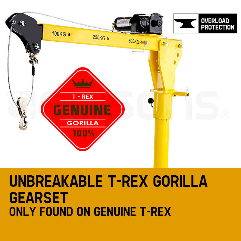 T-REX 12V 800kg 360 Degree Swivel Lifting Crane, for Ute Truck Workshop