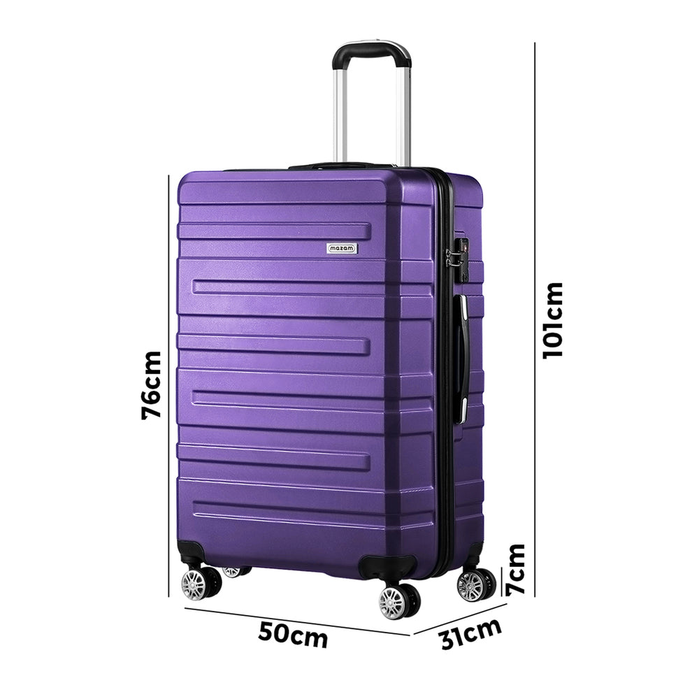 Mazam 28" Luggage Suitcase Trolley Set Travel TSA Lock Purple