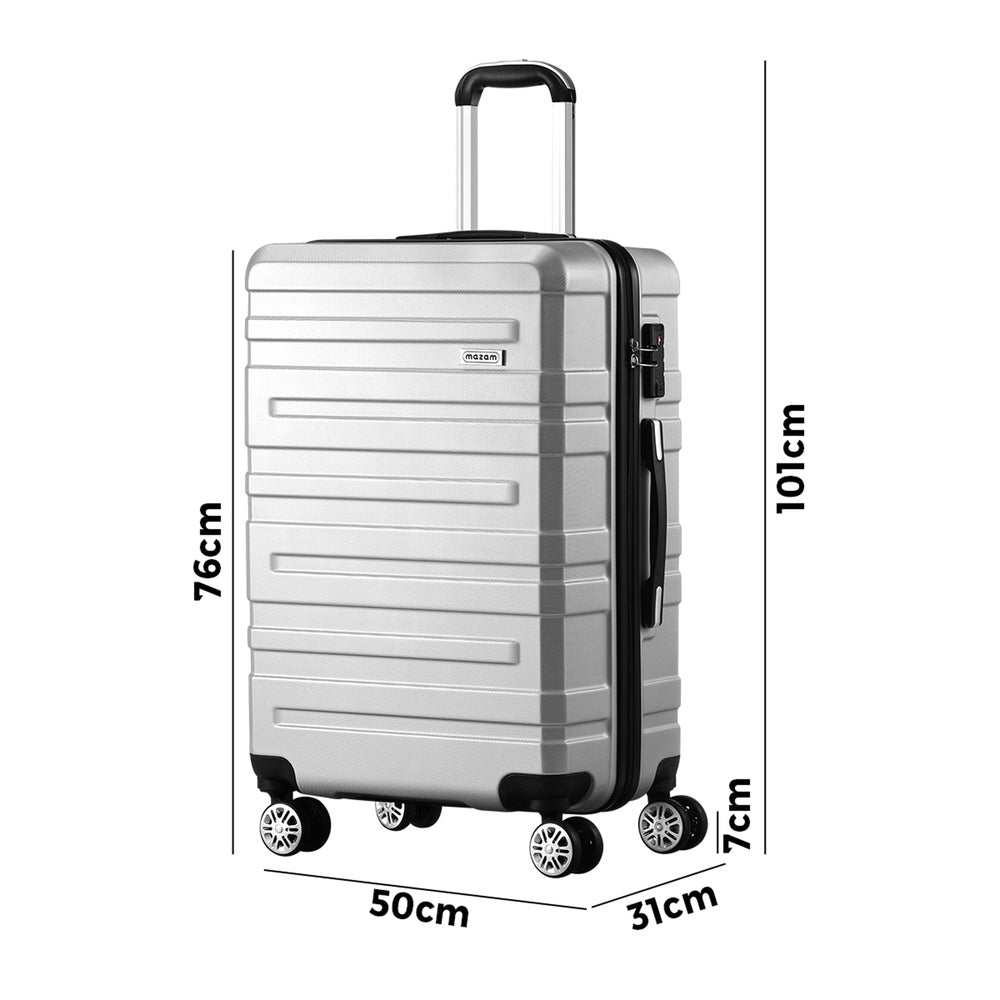 Mazam 28" Luggage Set TSA Lock Hard Case Silver