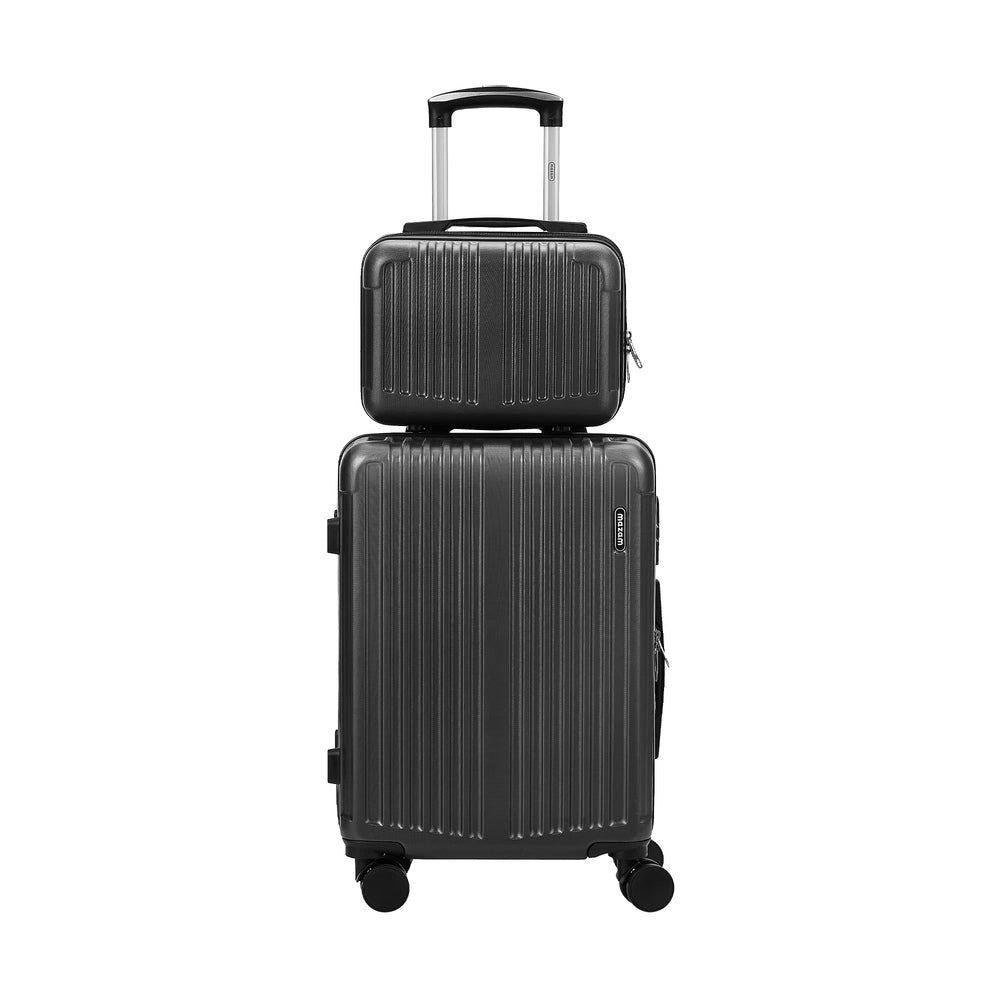 Mazam 2PCS Luggage Suitcase Trolley Set Carry On TSA Hard Case Black