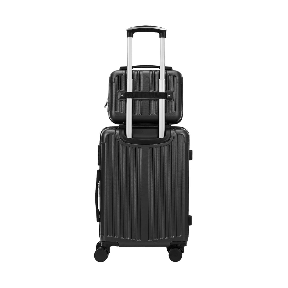 Mazam 2PCS Luggage Suitcase Trolley Set Carry On TSA Hard Case Black