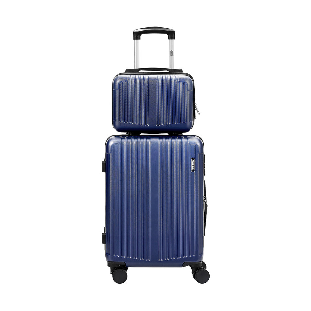 Mazam 2PCS Luggage Suitcase Trolley Set Carry On TSA Hard Case Navy