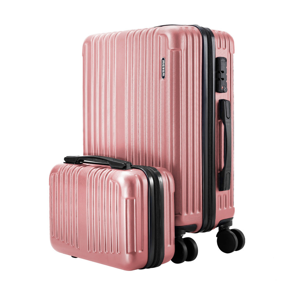 Mazam 2PCS Luggage Suitcase Trolley Set Carry On TSA Hard Case Pink