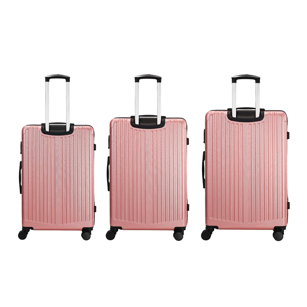 Mazam 3PCS Luggage Suitcase Trolley Set Travel TSA Lock ABS Case Pink