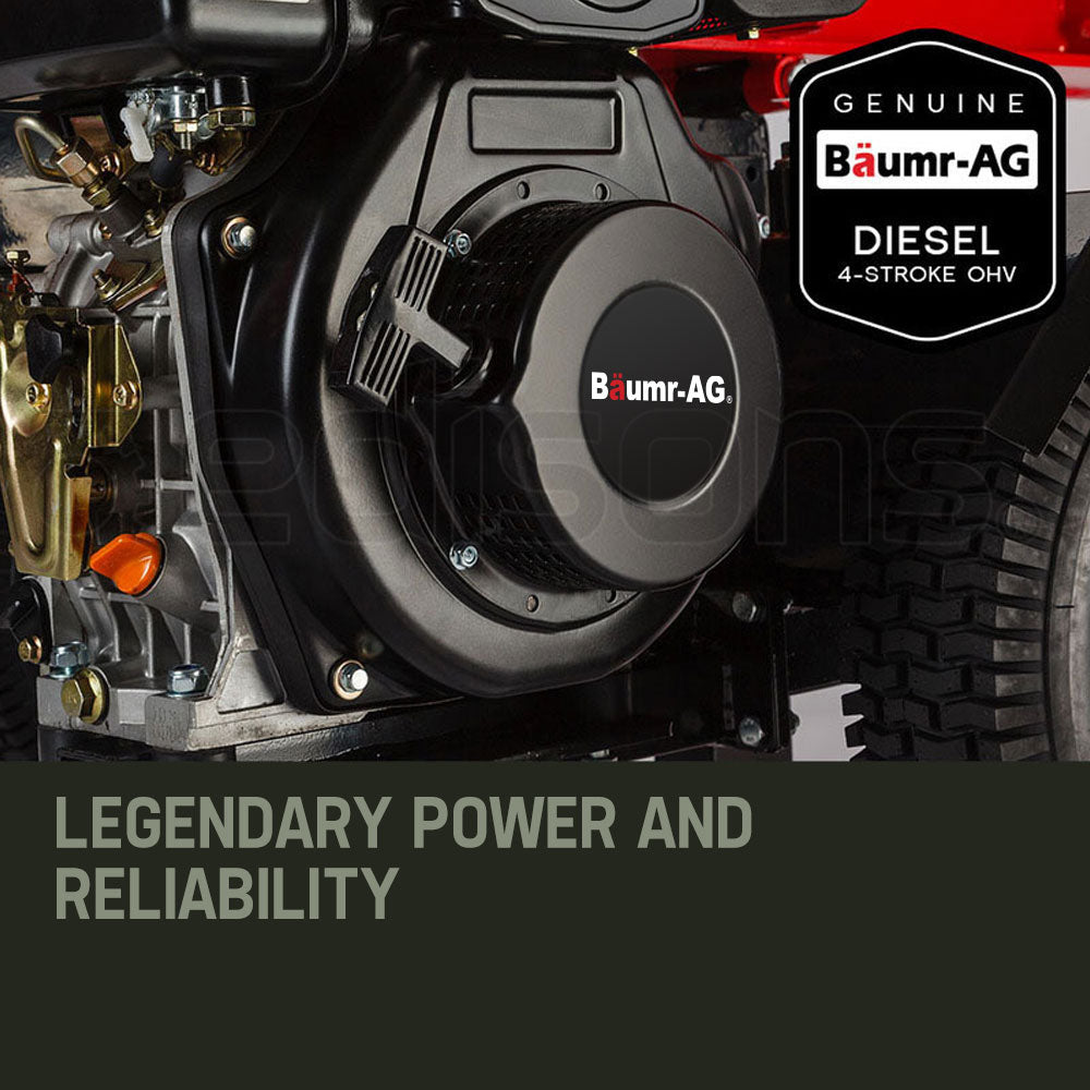 BAUMR-AG 65 Tonne Diesel Hydraulic Horizontal and Vertical Towed Wood Log Splitter with Detachable 4-Way Wedge - HDS800