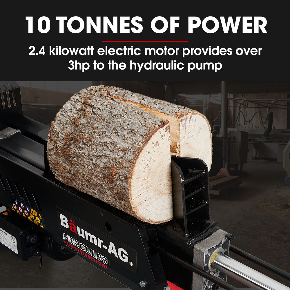 BAUMR-AG 10 Tonne Electric Hydraulic Wood Log Splitter - HPS3800E
