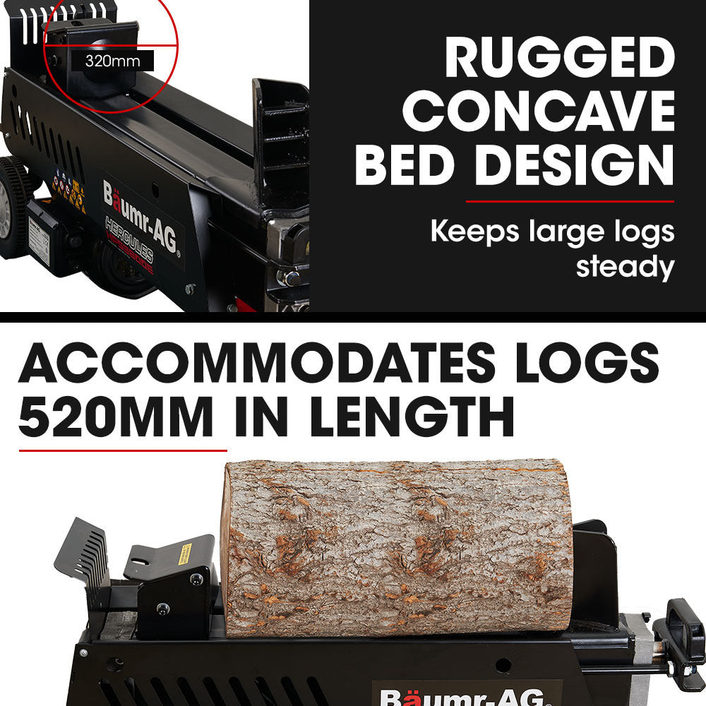 BAUMR-AG 10 Tonne Electric Hydraulic Wood Log Splitter - HPS3800E