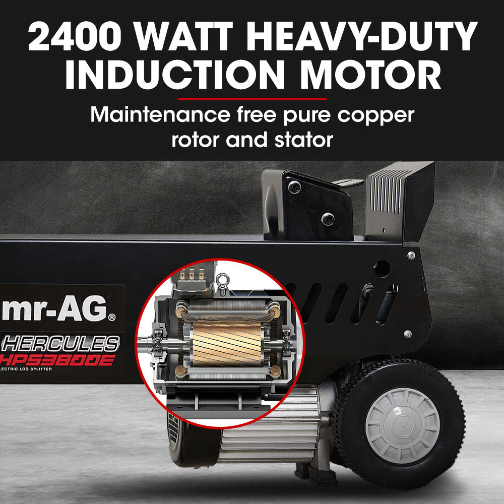 BAUMR-AG 10 Tonne Electric Hydraulic Wood Log Splitter - HPS3800E