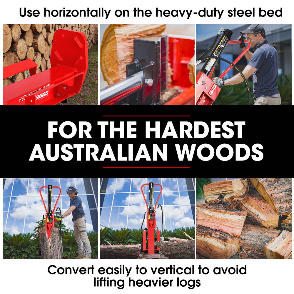 BAUMR-AG 20 Tonne Petrol Hydraulic Wood Log Splitter, Horizontal and Vertical Log Splitter - HPS500