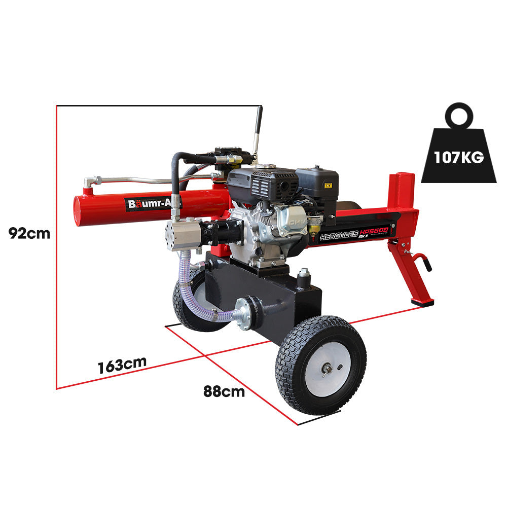 BAUMR-AG 20 Tonne Petrol Hydraulic Wood Log Splitter - HPS600