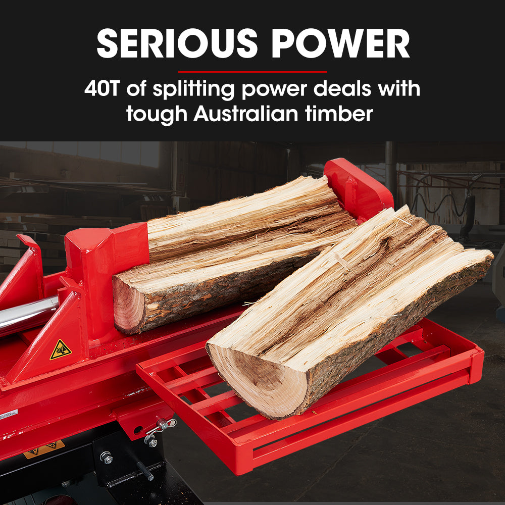 BAUMR-AG 40 Tonne Petrol Hydraulic Horizontal and Vertical Towed Wood Log Splitter - HPS700