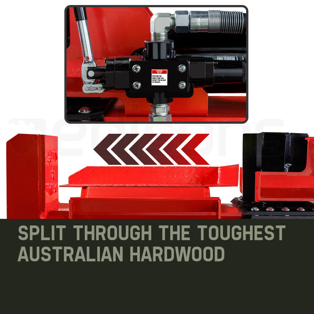 BAUMR-AG 65 Tonne Petrol Hydraulic Wood Horizontal and Vertical Towed Log Splitter with Detachable 4