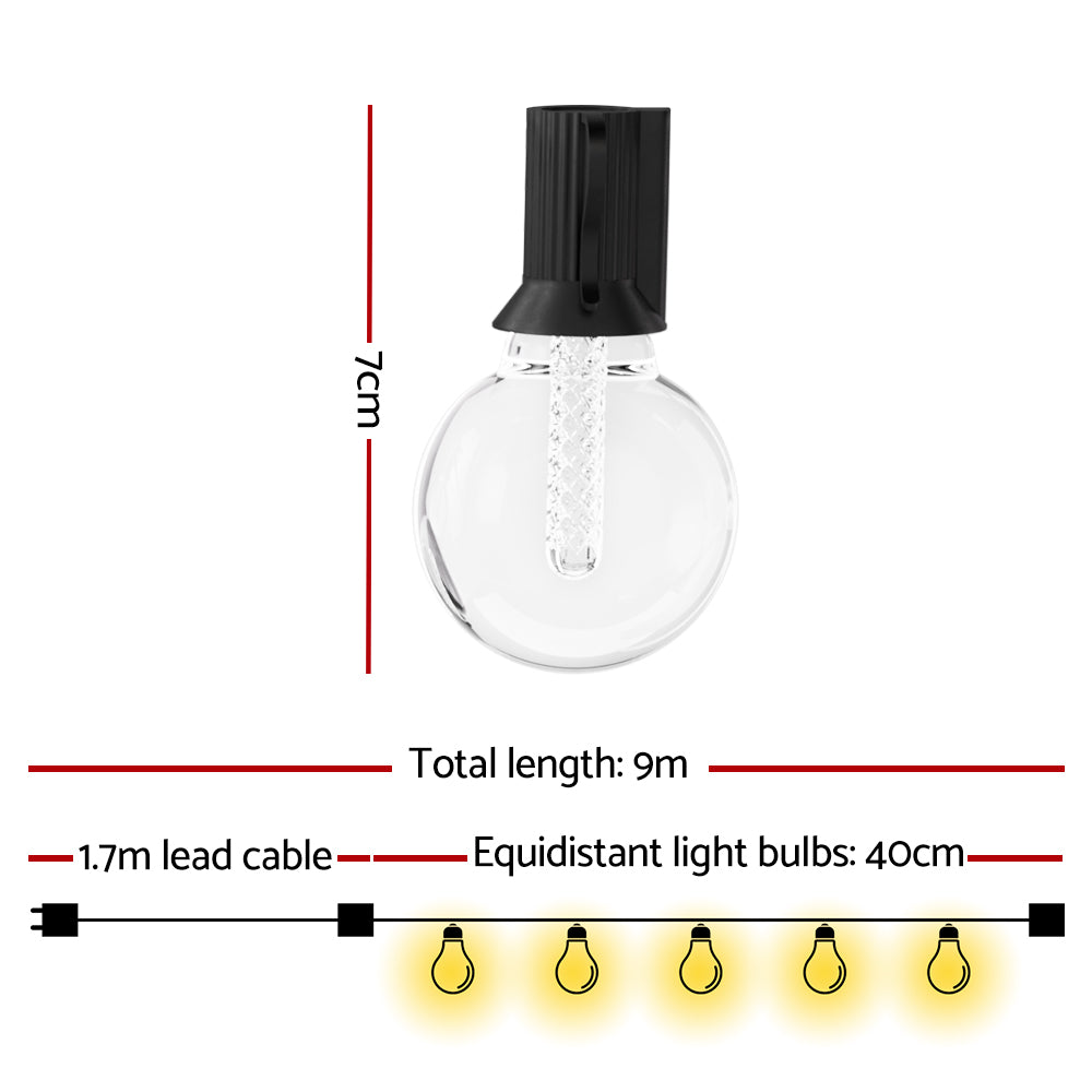 Gardeon WiFi-Enabled RGB Outdoor Festoon String Lights - Waterproof LED Lights with APP Control