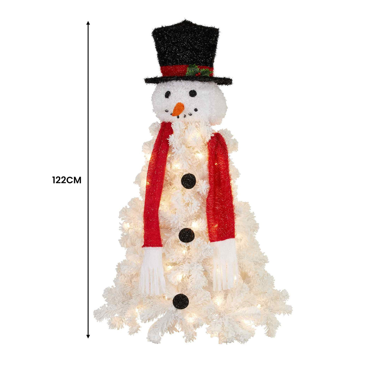 Christabelle 4ft 122cm Snowman Christmas Tree with Lights