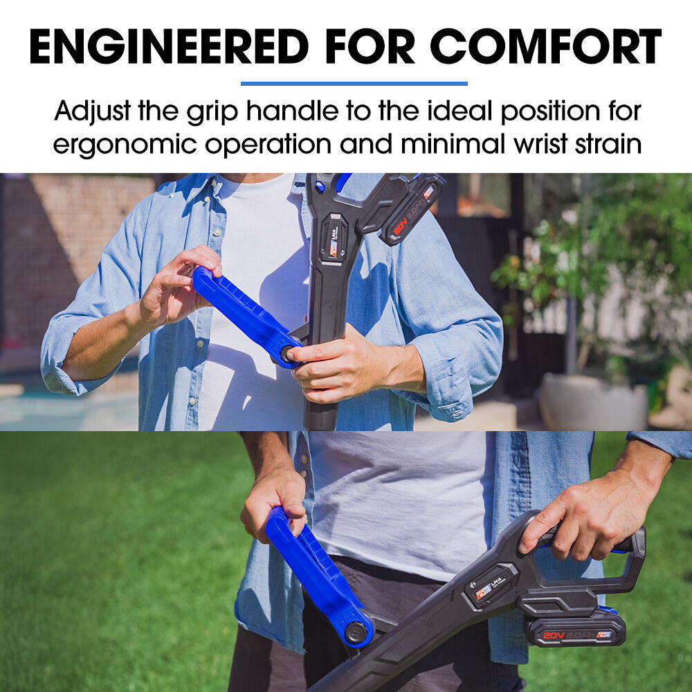 POWERBLADE LN4 20V Cordless Electric Line Trimmer & Garden Edger Kit, with Battery and Fast Charger