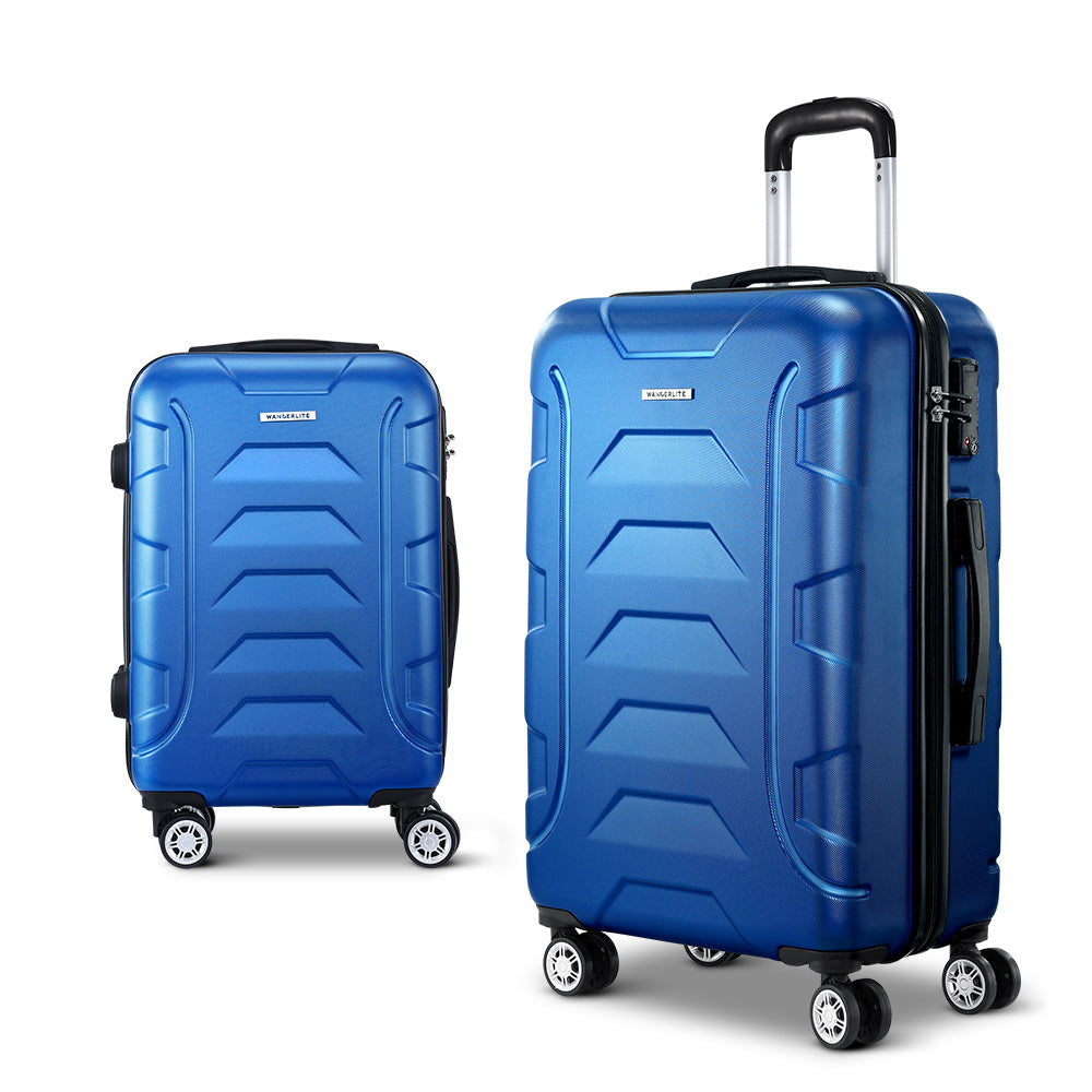 Wanderlite 2Set 20-28 Inch Luggage with TSA Lock Spinner Carry On Hard Shell Travel Suitcase Luggage