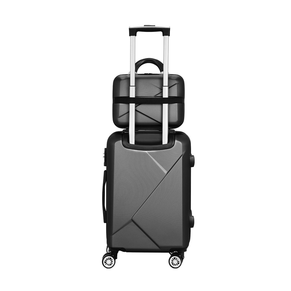Wanderlite 2Set 20 Inch Luggage Case with 12 Inch Handheld Luggage Box Hard Shell Travel Suitcase TS