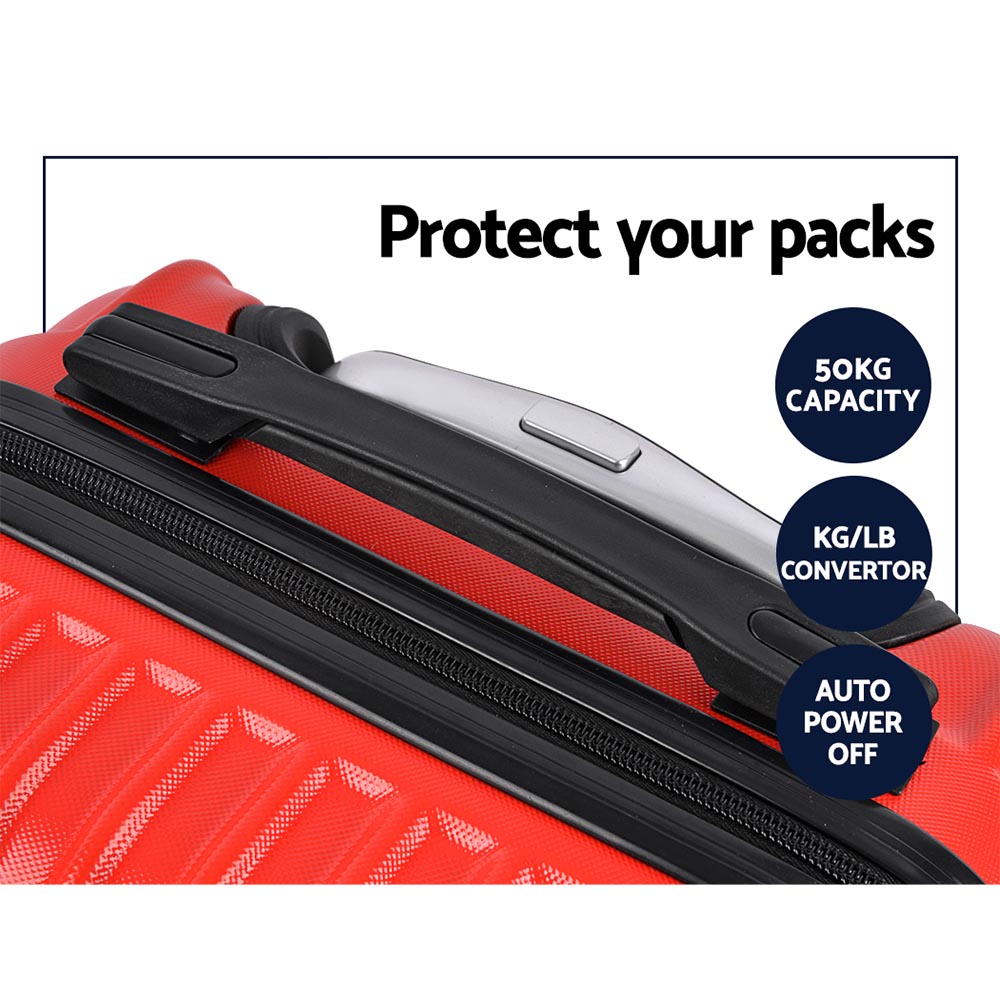 Wanderlite 20-28 Inch Luggage 2Set with TSA Lock Spinner Carry On Hard Shell Travel Suitcase Luggage