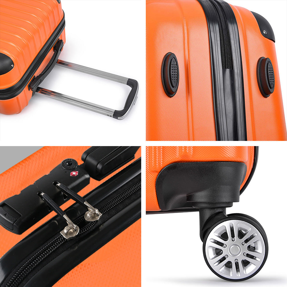 Wanderlite 20-24-28 Inch Luggage 3Set with TSA Lock Spinner Carry On Hard Shell Travel Suitcase Lugg