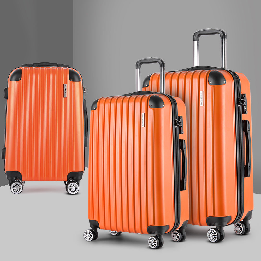 Wanderlite 20-24-28 Inch Luggage 3Set with TSA Lock Spinner Carry On Hard Shell Travel Suitcase Lugg