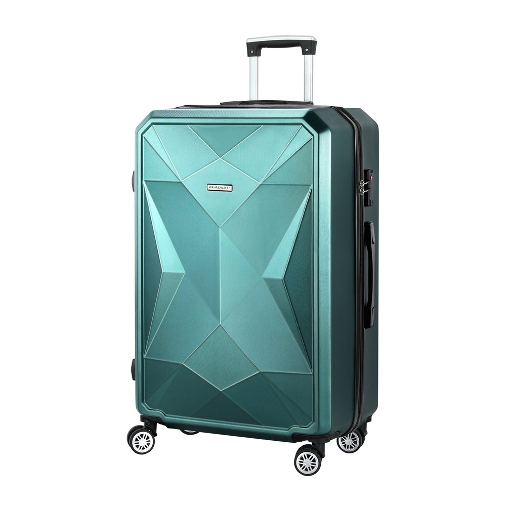 Wanderlite 28-inch Luggage Set with TSA Lock?ABS Hard Shell Travel Suitcase Organiser Luggage Case Atrovirens